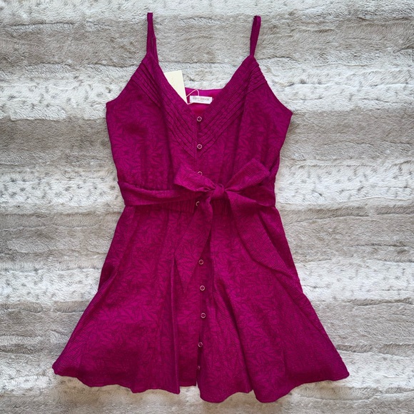 NWT💕Ramy Brook Kallie Wild Rose Springtime Burnout Mini Dress in Rose Burnout - Picture 4 of 16